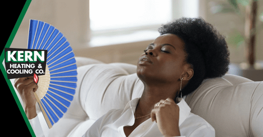 Woman with fan.